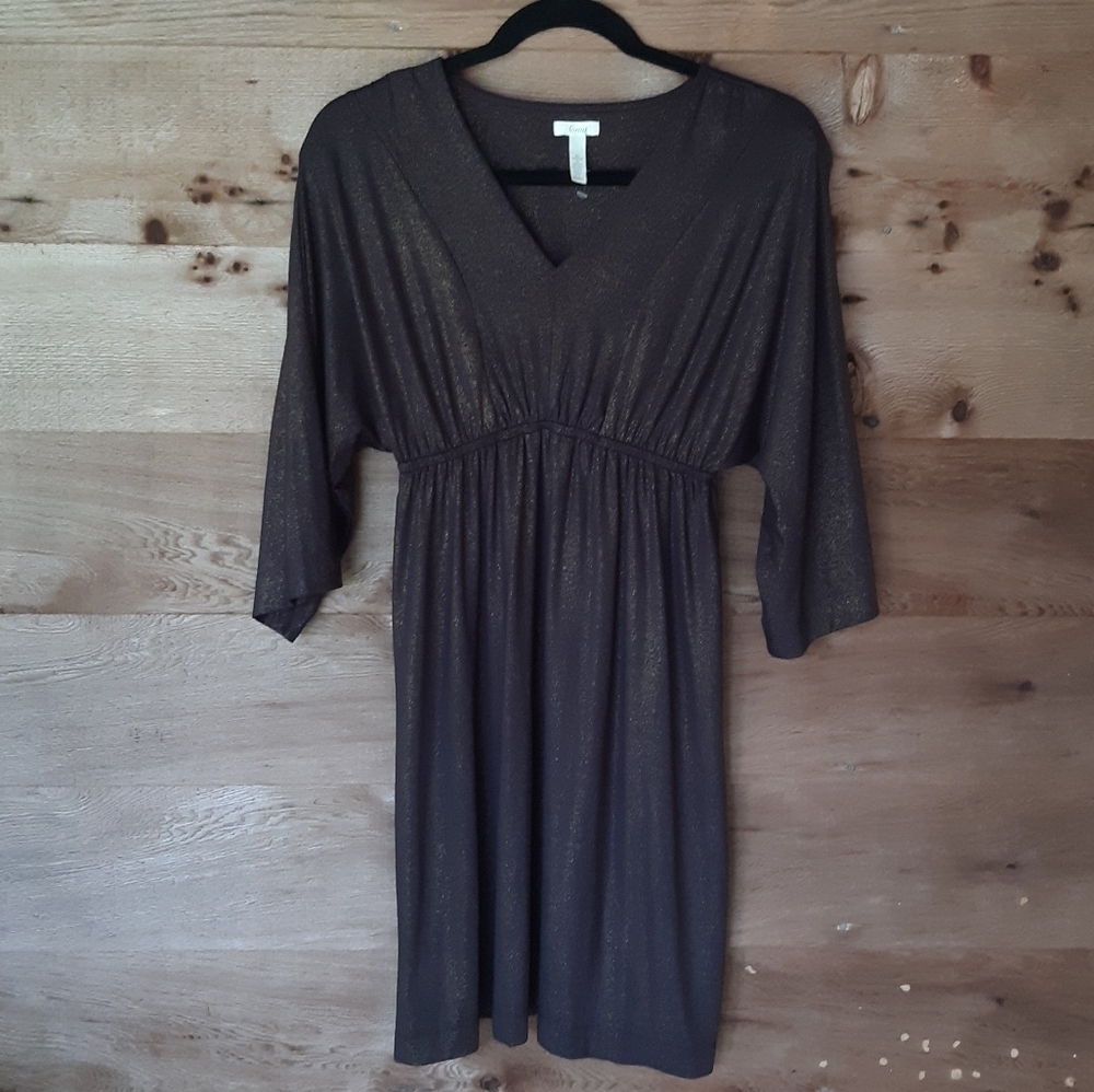 Soma Dahlia Dress Black and Gold Size XS